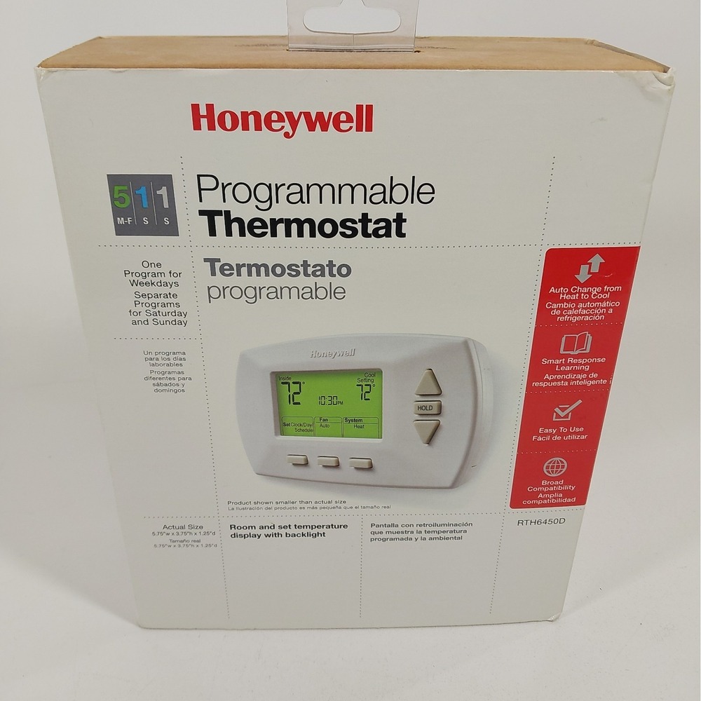 Honeywell Programmable Thermostat RTH6450D 5-1-1 Day